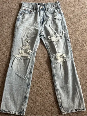 Aeropostale Light Wash Distressed High rise Baggy Jeans size 6 short thumbnail 1