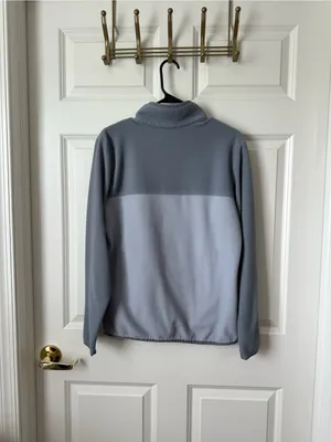 Columbia 1/4 Snap Two Tone Gray Fleece Pullover Size L thumbnail 2