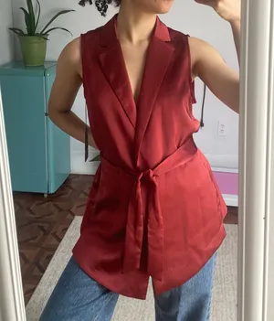 Vince Camuto Evening Collar Casual Wrap Vest thumbnail 2