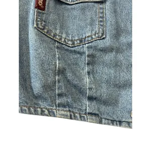 Vintage 90s Unionbay Cropped Denim Vest Snap Front Blue Jean Women's S/M Y2K thumbnail 10