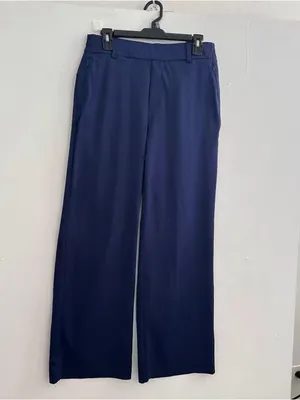 Lands' End Wide-Leg Navy Trousers thumbnail 3
