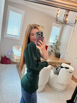Green Going out one Shoulder Top from Zara thumbnail 2