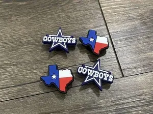 Dallas Cowboys Texas Football Team Charm For Crocs Shoe Charms - 4 Pieces thumbnail 2