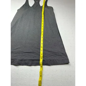 Lululemon Cool Racerback II Tank Top Gray Micro-Stripe | Size S thumbnail 4
