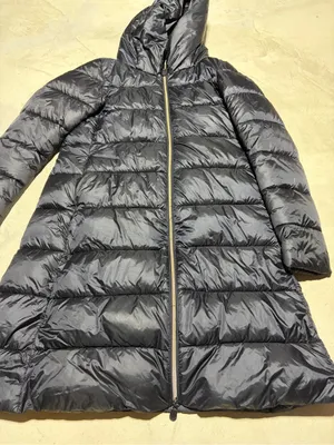Save the duck ultra light jacket Women's Hooded Long Puffer Coat black 1/S thumbnail 2