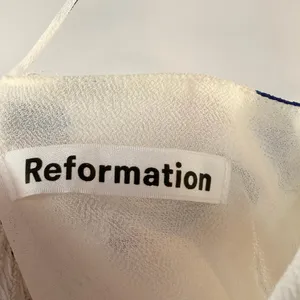 Reformation Juliette Slit Midi Dress in Dalmatian White‎ Blue Size 6 thumbnail 5