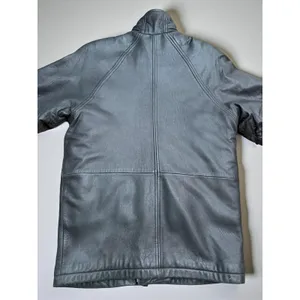 Marc New‎ York Leather Jacket Black Quilted Lined Zip Coat Women Small thumbnail 2