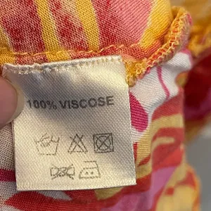 Paradise USA Tropical Leaf Sharkbite Hem Sundress Pink Orange Yellow Small‎ thumbnail 5