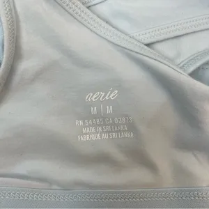 NWT Aerie Baby Blue Cotton Scoop Bralette M thumbnail 3
