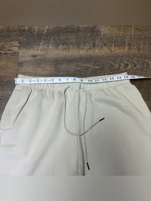 Nike Standard Fit Mid Rise Double Swoosh Sweatpants Womens Medium Tan DR6197-206 thumbnail 4