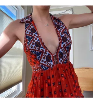 Charlotte boho mixed print sleeveless tunic top thumbnail 1