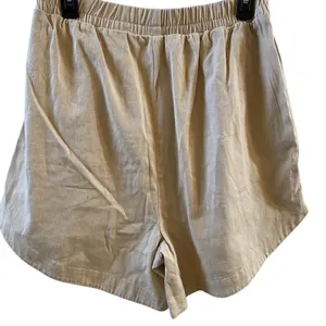 Nasty Gal‎ Twill Running Shorts 100% Cotton NWT Neutral Tan Size L Beach Vacay thumbnail 4