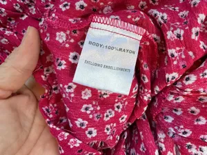 Princess Polly red floral tiered mini skirt ruffles Size 4 / Small thumbnail 8