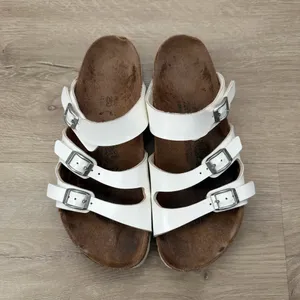 Birkenstock Birki’s Florida Birko-Flor sandals in white thumbnail 4