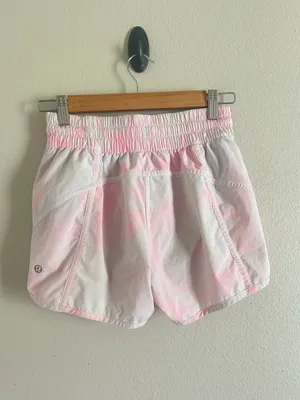 - Lululemon Tracker Short V *4" Diamond Dye White Miami Pink | SIZE: 6 🦄 thumbnail 2