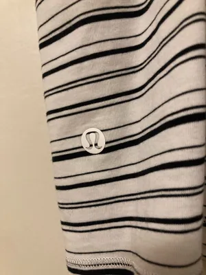 Lululemon All Tied Up Tank - Cut Back White Black stripe thumbnail 3