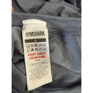 Gymshark Womens Seamless Long Sleeve Crop Top Steel Blue Drawstring B3A6H Size S thumbnail 5