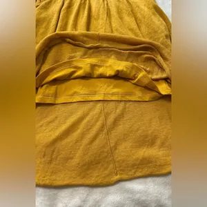 Anthropologie By Moth Mustard Sweater Wrap Puff Sleeve Mini Dress Pockets XS thumbnail 13