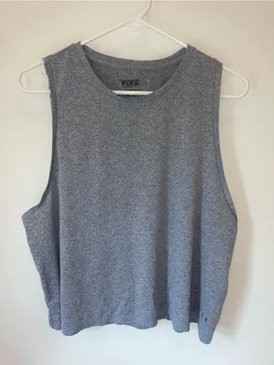 PINK Victoria's Secret Gray Sleeveless Muscle Tank Top thumbnail 5