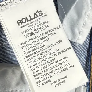 Rollas Dusters High Rise Distressed Jeans Lilyworn Blue Denim 12594B Size 31 NEW thumbnail 11