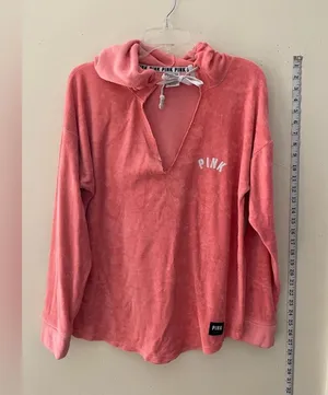 Victoria Secret PINK hoody sweat shirt for women. Size: S. Color: Pink thumbnail 1