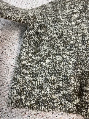Majestic Marled Olive & Cream Button Cardigan vintage wool thumbnail 6