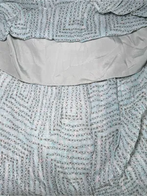 Sundance Womens Size 16 Teal Silk Long Sleeve Dress Maxi V Neck Tie Boho Lined thumbnail 5