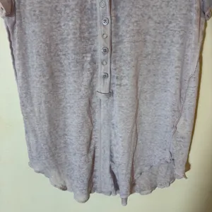 Free People We The Free Henley Top Women Medium Lavender Purple thumbnail 3