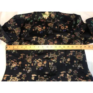 Fredericks of Hollywood Top Jacket Asian Design Damask Vintage 70s Jacket Black thumbnail 8