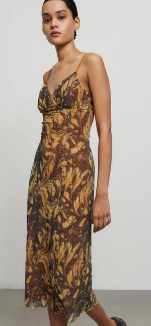 Urban outfitters Gwen Mesh midi slip dress thumbnail 1