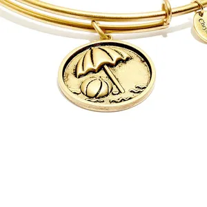 Chrysalis Beach Ball Expandable Bangle bracelet, Gold-Plated thumbnail 2
