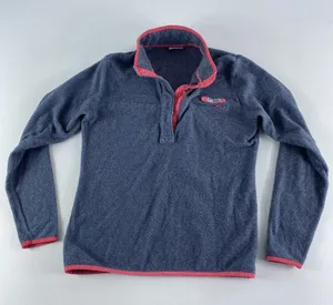 Columbia PFG 1/4 Snap Jacket Women Medium Grey T-Snap Fleece Long Sleeve Sweater thumbnail 1