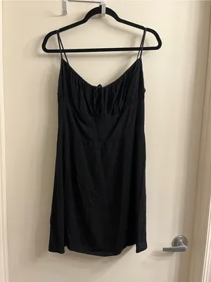 Aritzia Sunday Best Delilah Mini Dress Black Size Large thumbnail 3