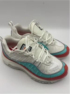 Nike Air Max 98 AT6640-801 Women’s Size 6 White Teal Red Sneakers 2019 thumbnail 2