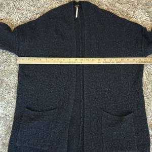 Free People Oversized Black Open Front Wool Blend Cardigan Size xsmall thumbnail 9