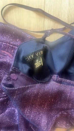City Vibe sparkly purple dress thumbnail 4