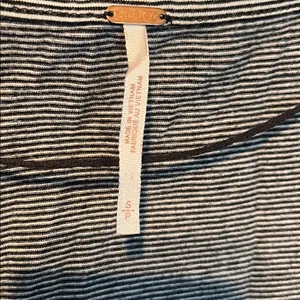 FREE‎ PEOPLE Puff Sleeve Penelope Long Sleeve Black Striped Top Size Small thumbnail 5