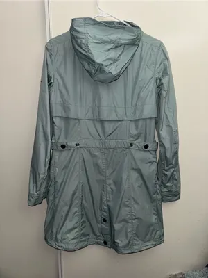 Light Blue Women's Hooded Rain Jacket thumbnail 2