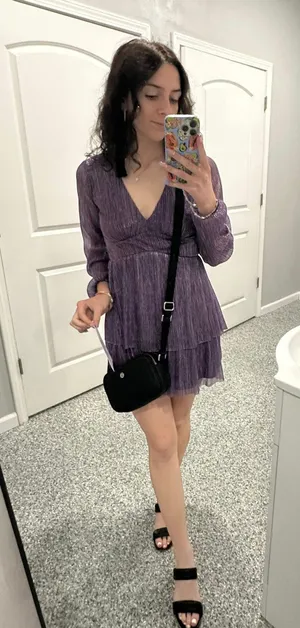 Purple Long Sleeve Dress thumbnail 1