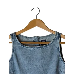 Gap Denim Tank Top Women XS Blue Light Wash NWT Chambray Button Back Top Preppy thumbnail 5