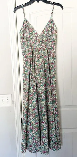 J. Crew V-neck Smocked-waist Dress in Liberty® Fabric thumbnail 6