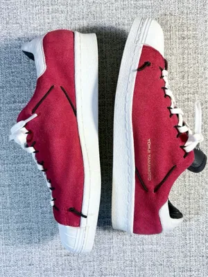 💥Adidas Y-3 Yohji Yamamoto Super Knot Chili Pepper Red Suede Sneakers W 6.5🧡 thumbnail 7