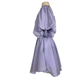 Altard State Dress Med Purple Lilac Babydoll Mini Layered Puff Sleeve Fairy thumbnail 4
