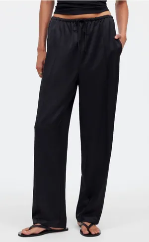 Black Satin Pants thumbnail 1
