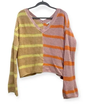 American Eagle Colorblock Striped Knit Sweater - Size Small - EUC thumbnail 1