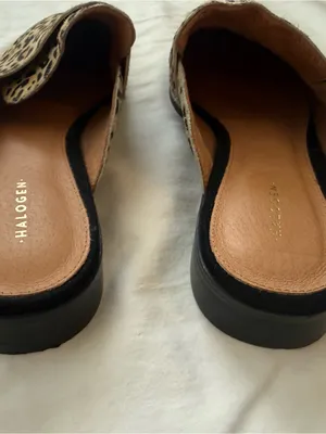 Halogen Leopard Print Calf Hair Mule Loafers Size 10 thumbnail 5