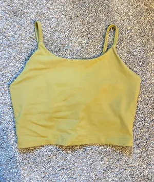 Amazon Yellow Cropped Workout Tank Top thumbnail 3