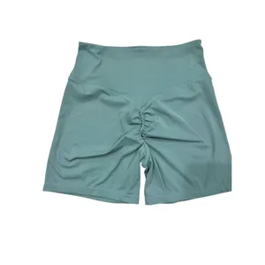 Womans Athletic Shorts M Green High-Waisted Seamless Activewear thumbnail 2