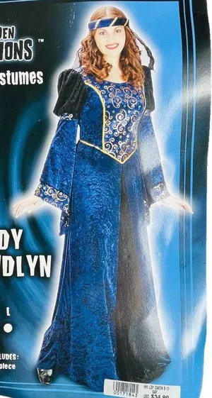 Lady gwendlyn blue renaissance dress Halloween costume cosplay ren fair 8-10 thumbnail 3