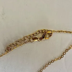 Gold tone abalone pendant necklace thumbnail 6